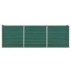 Canteiro elevado de jardim aço galvanizado 240x40x77 cm verde - Image 2