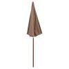 Guarda-sol com mastro de aço 240 cm cinzento-acastanhado - Image 2