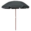 Guarda-sol com mastro de aço 240 cm antracite