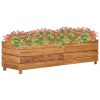 Floreira 150x40x38 cm teca reciclada e aço