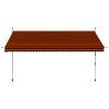 Toldo retrátil manual 350 cm laranja e castanho - Image 2