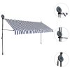 Toldo retrátil manual com LED 400 cm azul e branco - Image 3