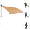 Toldo retrátil manual com LED 300 cm amarelo e azul - Image 3