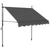Toldo retrátil manual com LED 150 cm antracite - Image 2