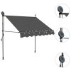 Toldo retrátil manual com LED 150 cm antracite - Image 3