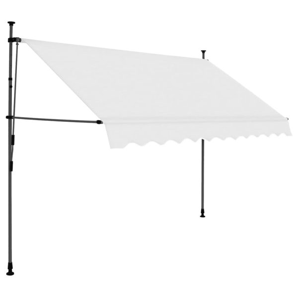 Toldo retrátil manual com LED 250 cm creme - Image 2