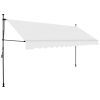 Toldo retrátil manual com LED 350 cm creme - Image 2