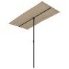Guarda-sol exterior + mastro alumínio 180x110cm cinza-acastanh. - Image 2