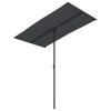 Guarda-sol de exterior com mastro alumínio 180x110 cm preto - Image 2