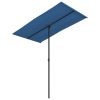 Guarda-sol de exterior com mastro alumínio 180x110cm azul-ciano - Image 2