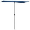 Guarda-sol de exterior com mastro alumínio 180x110cm azul-ciano - Image 3