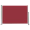 Toldo lateral retrátil para pátio 80x300 cm vermelho - Image 2