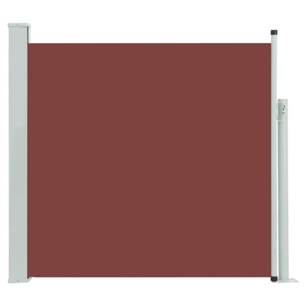 Toldo lateral retrátil para pátio 170x300 cm castanho - Image 2