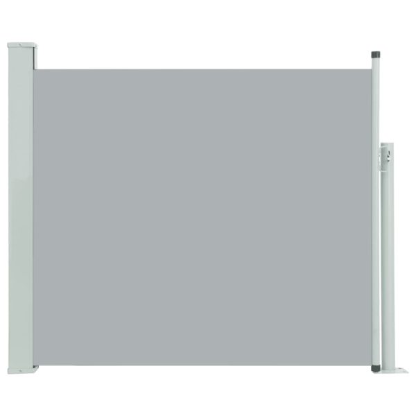 Toldo lateral retrátil para pátio 100x300 cm cinzento - Image 2