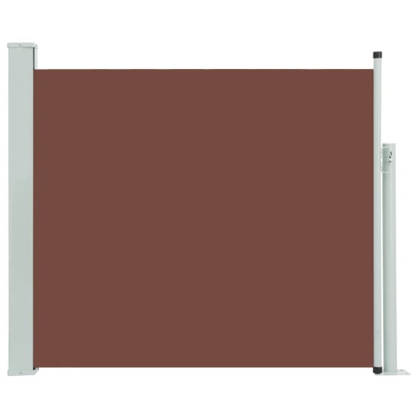 Toldo lateral retrátil para pátio 100x300 cm castanho - Image 2