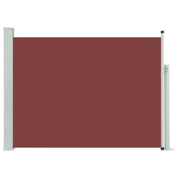 Toldo lateral retrátil para pátio 100x500 cm castanho - Image 2