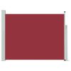 Toldo lateral retrátil para pátio 140x500 cm vermelho - Image 2