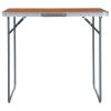 Mesa de campismo dobrável com estrutura metal 80x60 cm - Image 2
