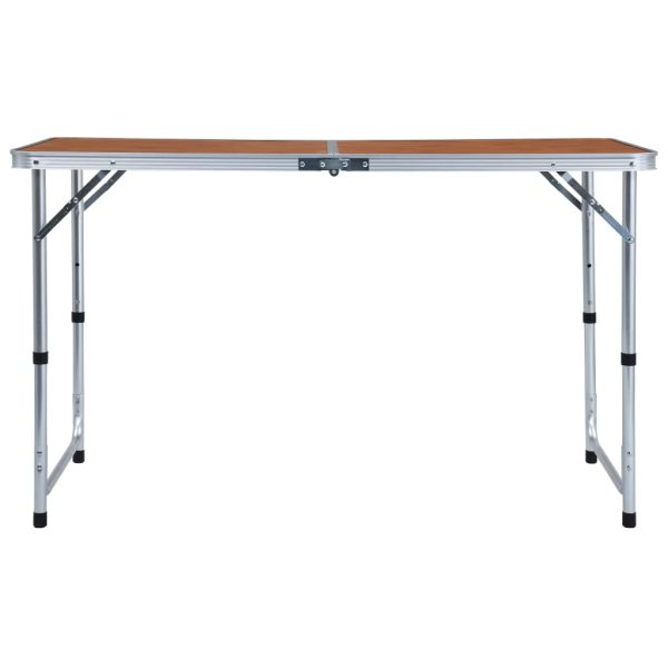 Mesa de campismo dobrável 120x60 cm alumínio - Image 3