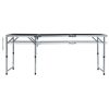 Mesa de campismo dobrável 180x60 cm alumínio cinzento - Image 2