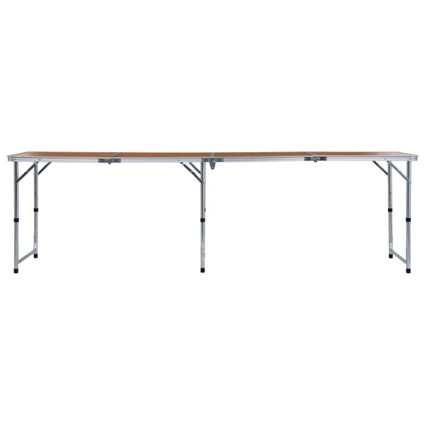 Mesa de campismo dobrável 240x60 cm alumínio - Image 2