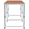 Mesa de campismo dobrável 240x60 cm alumínio - Image 3