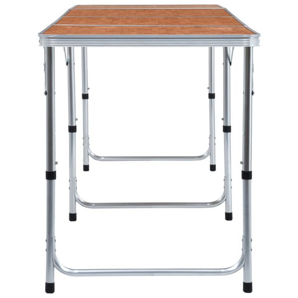 Mesa de campismo dobrável 240x60 cm alumínio - Image 3