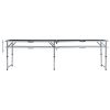 Mesa de campismo dobrável 240x60 cm alumínio cinzento - Image 2