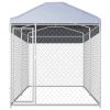 Canil de exterior com toldo 382x192x225 cm - Image 2