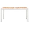 7 pcs conjunto de jantar para exterior vime PE branco - Image 3