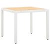 5 pcs conjunto de jantar para exterior vime PE branco - Image 2