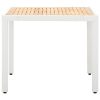 5 pcs conjunto de jantar para exterior vime PE branco - Image 3