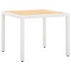 5 pcs conjunto de jantar para exterior vime PE branco - Image 2