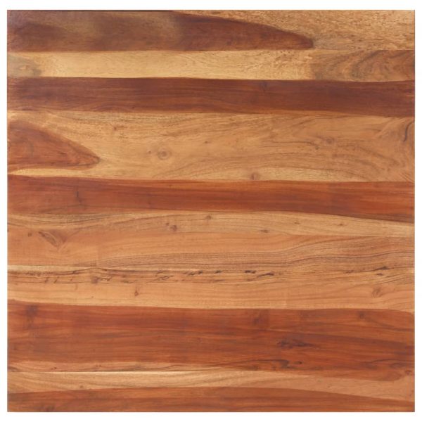 Tampo de mesa madeira de sheesham maciça 15-16 mm 80x80 cm