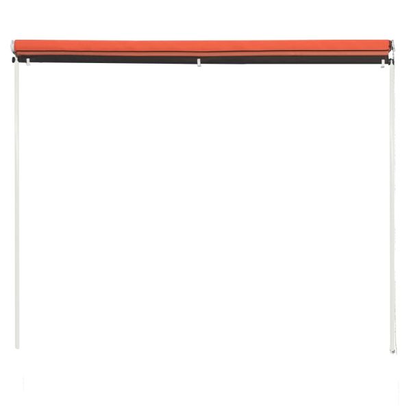 Toldo retrátil 250x150 cm laranja e castanho - Image 2
