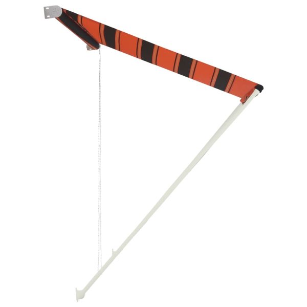 Toldo retrátil 250x150 cm laranja e castanho - Image 3