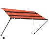 Toldo retrátil com LED 250x150 cm laranja e castanho - Image 3