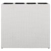 Floreiras de jardim com 4 vasos 2 pcs vime PE branco - Image 3