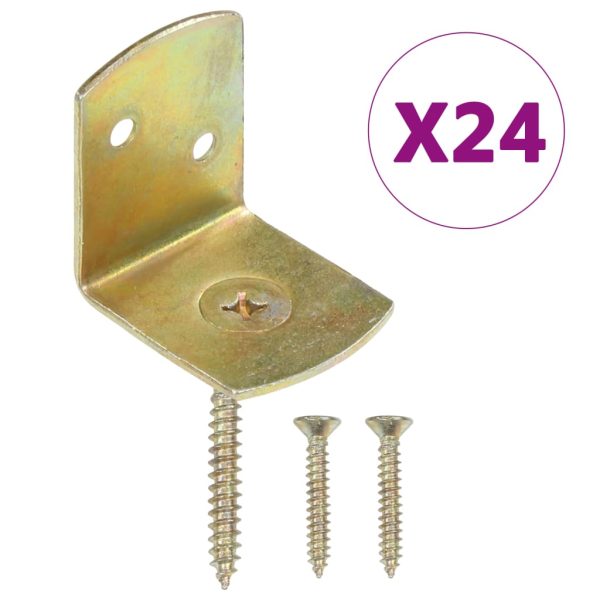 Suportes painel de vedação 24 pcs metal galvanizado forma de L