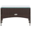 4 pcs conjunto lounge jardim c/ almofadões vime PE castanho - Image 3