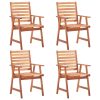 Cadeiras jantar p/ jardim 4 pcs madeira de acácia maciça