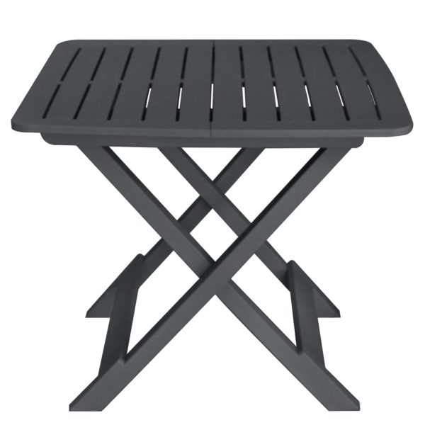 Conjunto bistrô dobrável 3 pcs plástico antracite - Image 2