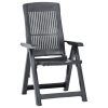 Cadeiras de jardim reclináveis 2 pcs plástico antracite - Image 2