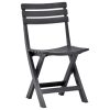 Cadeiras de jardim dobráveis 2 pcs plástico antracite - Image 2