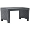 Conjunto lounge para jardim 3 pcs plástico antracite - Image 3