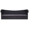 Sofá-cama de exterior com toldo vime PE preto - Image 2