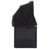 Sofá-cama de exterior com toldo vime PE preto - Image 3