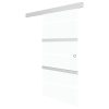 Porta deslizante em vidro ESG e alumínio 76x205 cm prateado - Image 2
