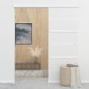 Porta deslizante em vidro ESG e alumínio 76x205 cm prateado - Image 3
