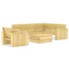 3 pcs conjunto móveis jardim madeira de pinho impregnada